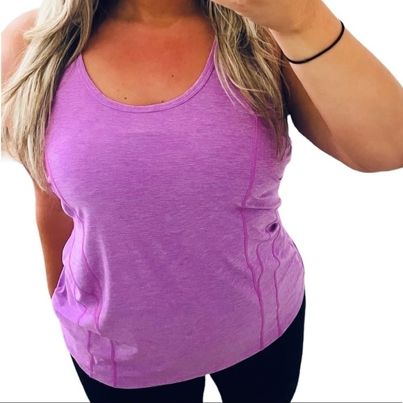 REEBOK NWOT Bright Purple Workout Racerback Tank Top - Picture 2 of 7